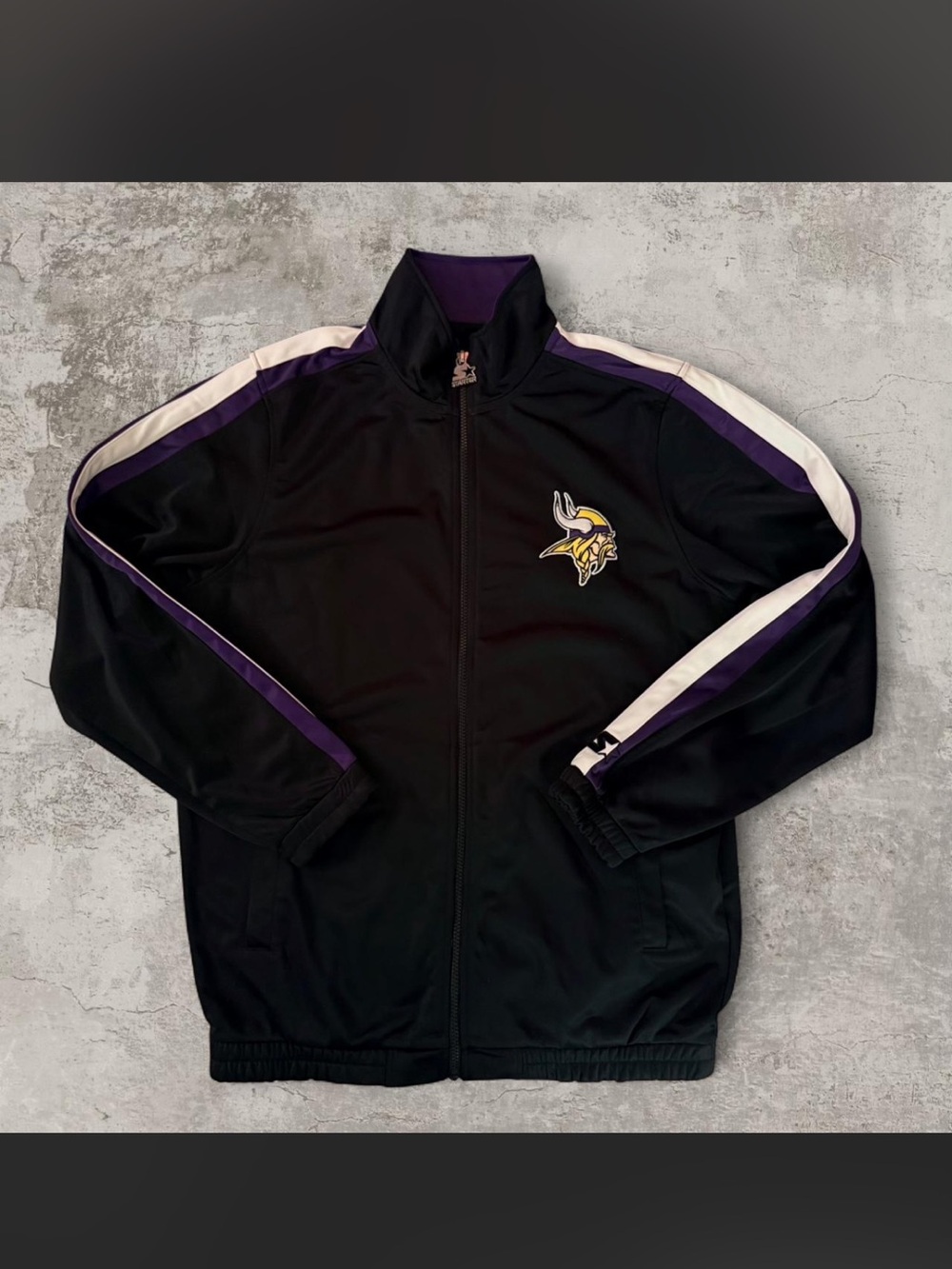 Minnesota Vikings Starter Full Zip Track Jacket size medium